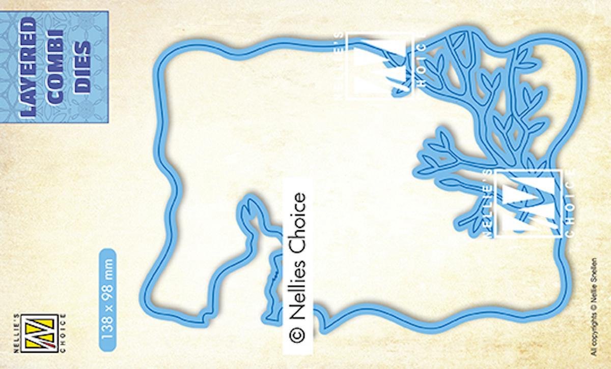 LCDPA003 snijmal Nellie Snellen Pasen - Layered Combi Dies Pasen (Layer C) - achtergrond Easter lente